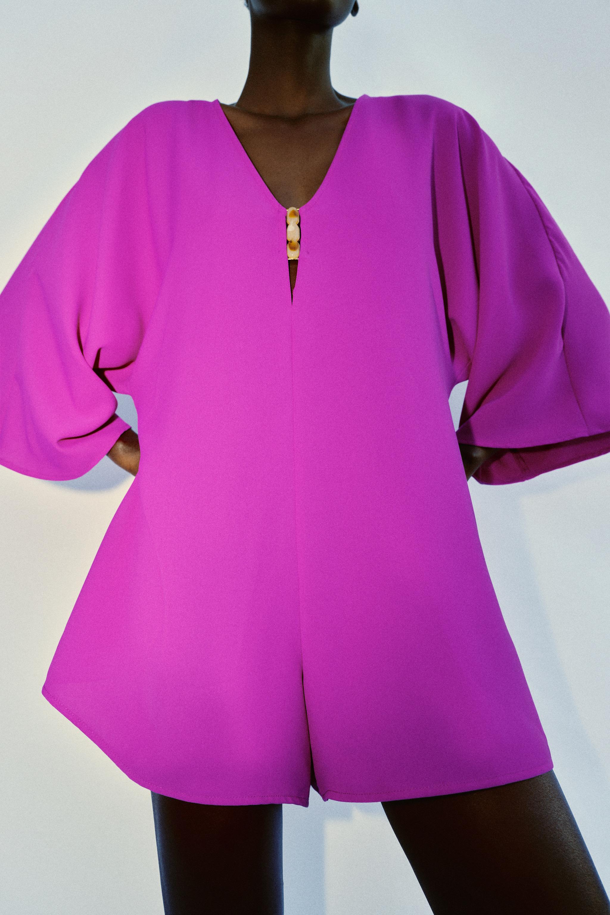 SHORT JUMPSUIT WITH WIDE SLEEVES