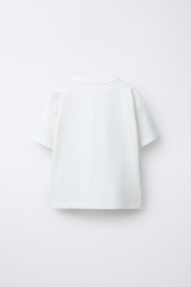 T-SHIRT BRODÉ FORMES - Blanc de Zara - Image 1