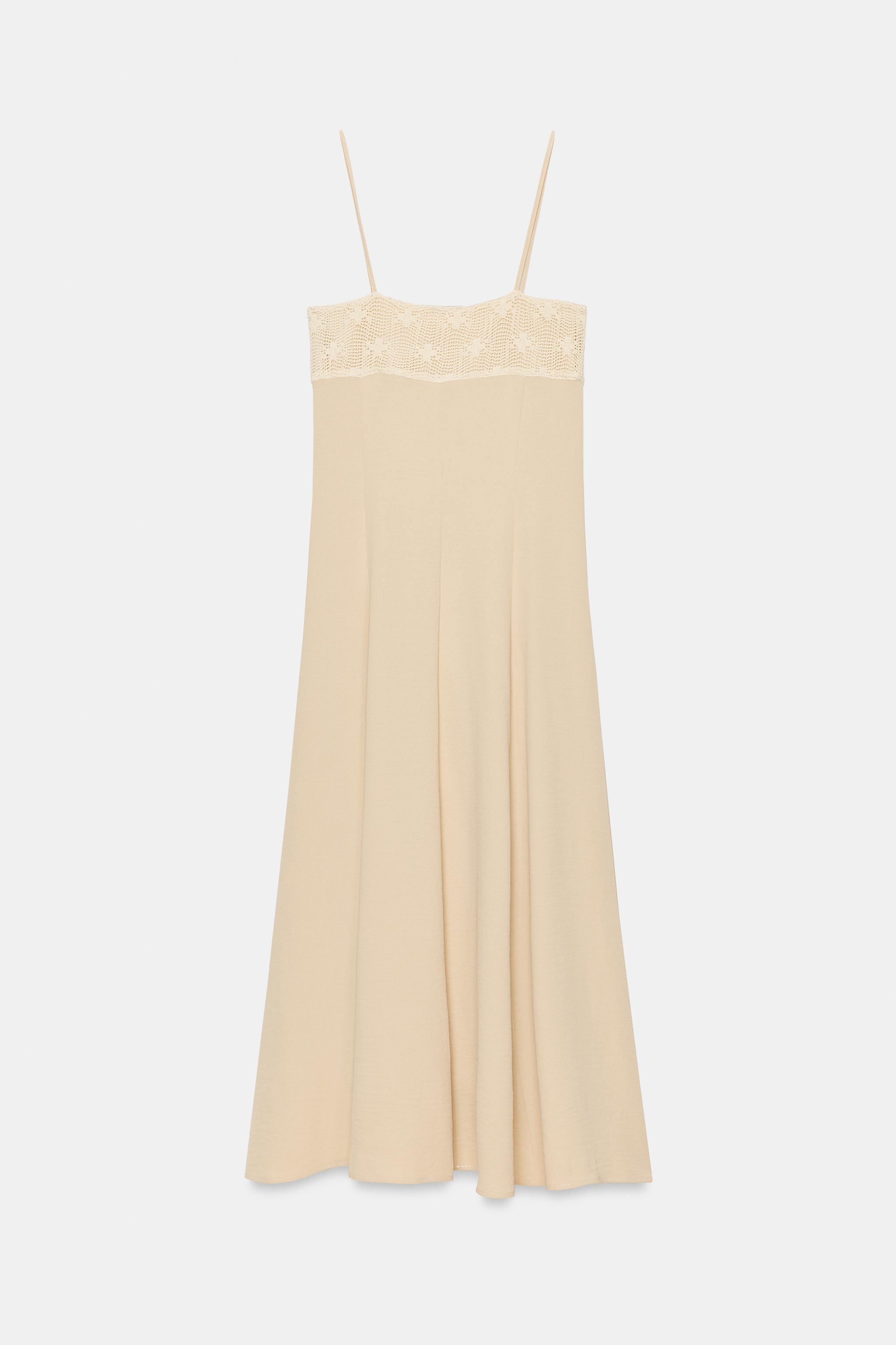 COMBINATION MIDI STRAPPY DRESS