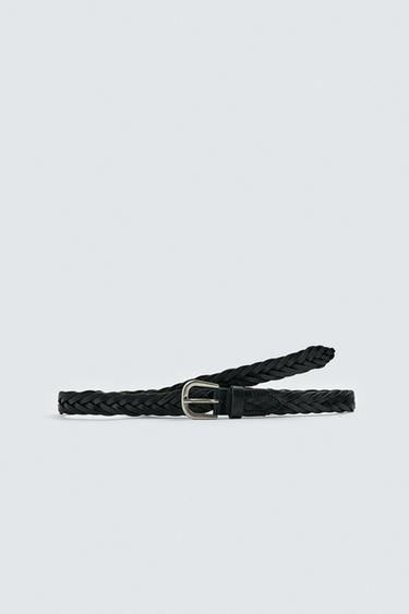 AARON LEVINE X ZARA BRAIDED LEATHER BELT - Black by Zara