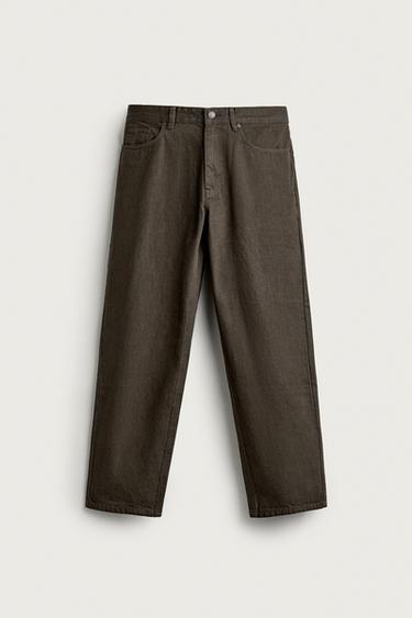 STRAIGHT-LEG TROUSERS — Green 1