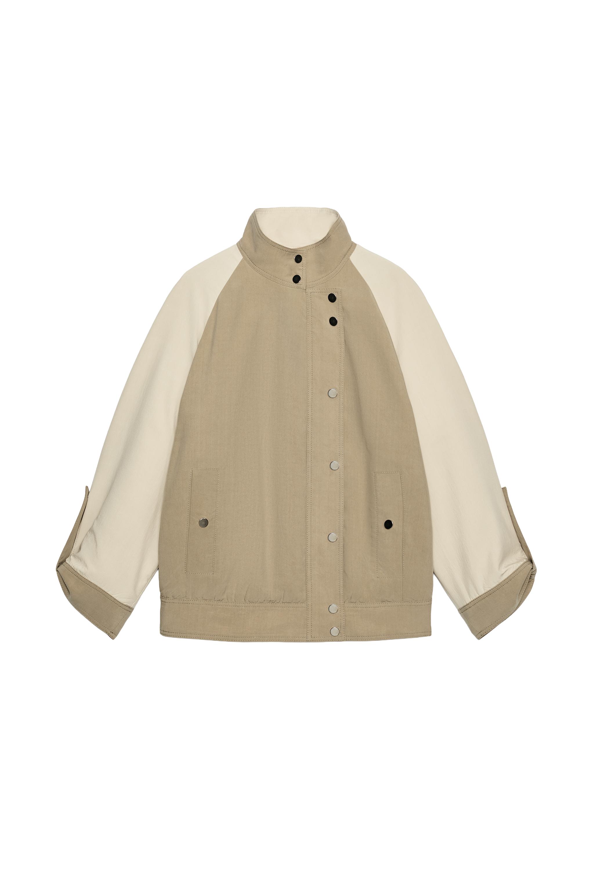 コントラストキルティングジャケット - サンド | ZARA Japan / 日本