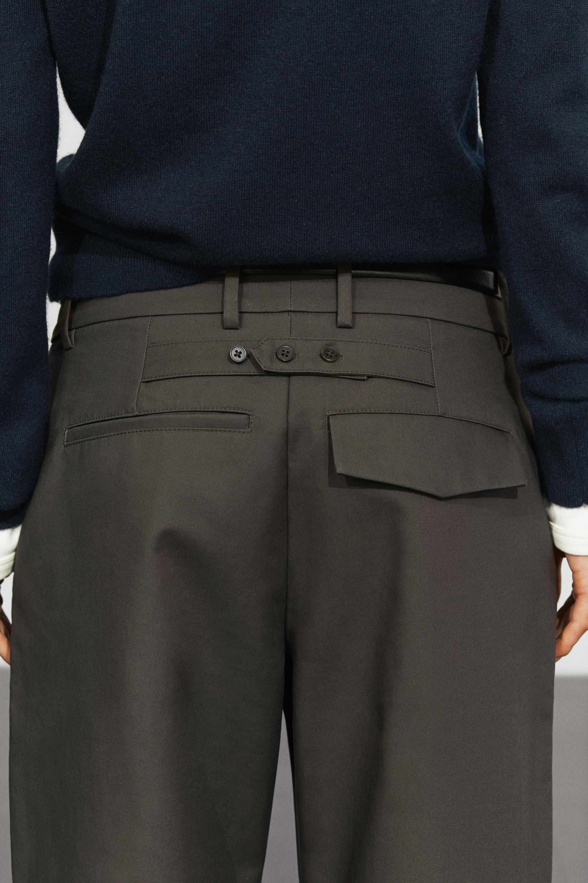 Pantalon carrot fit 100 % coton