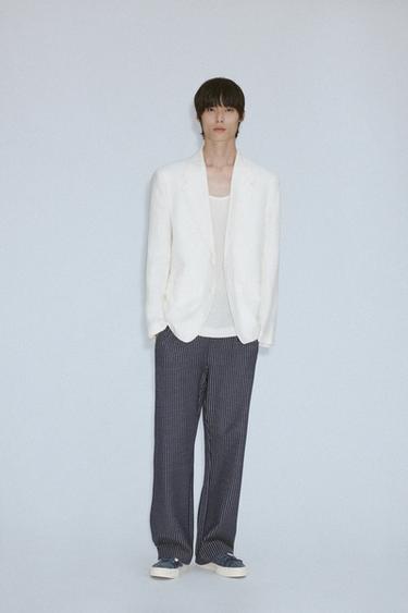 Zara 100%亞麻西裝外套 - 白色