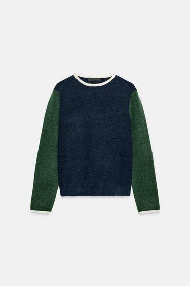 COLOUR BLOCK KNIT SWEATER - only one by Zara