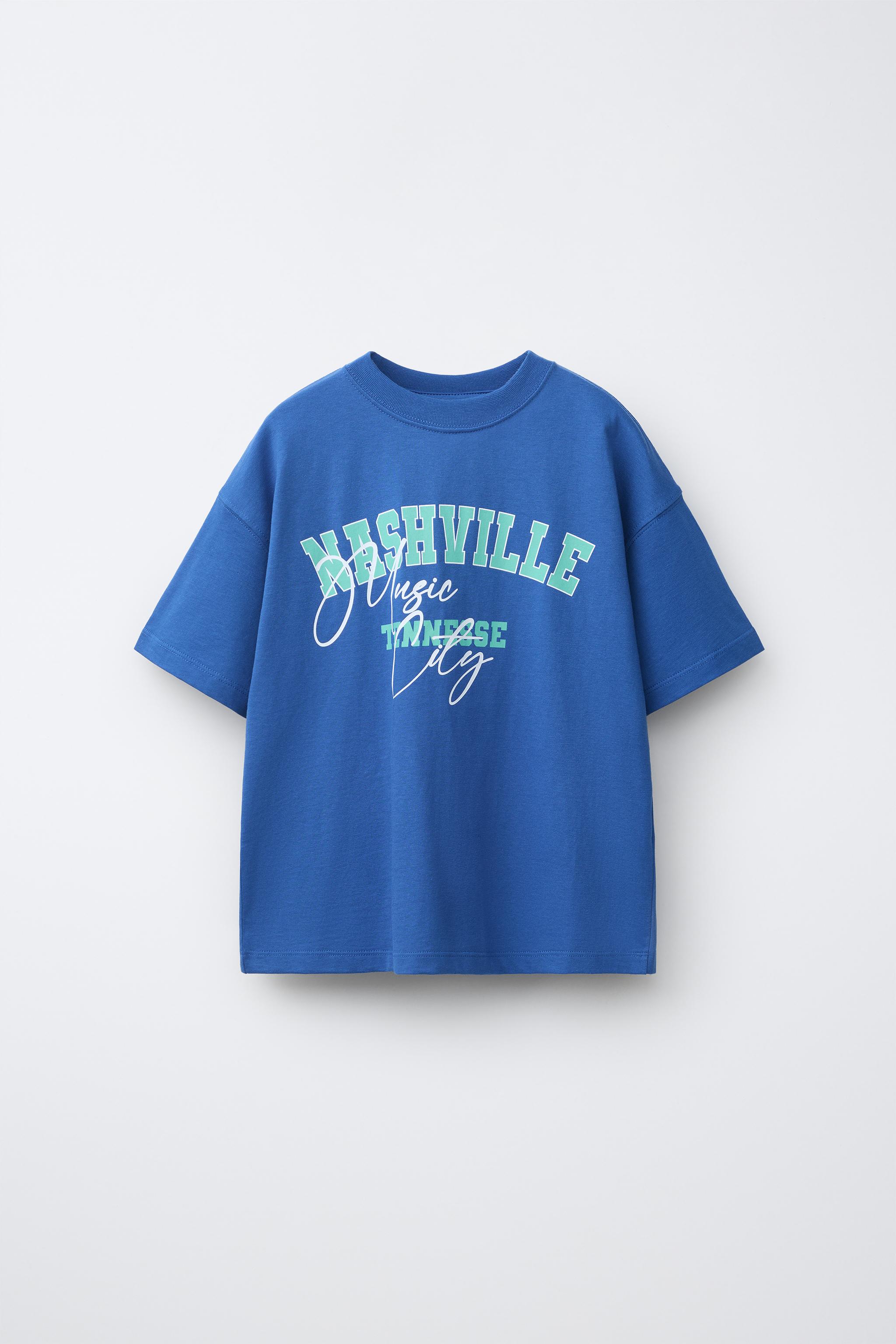 VARSITY GRAFFITI T-SHIRT — Bluish
