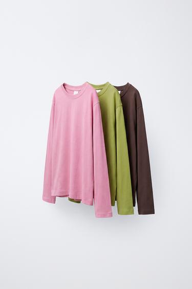 PACK TRES CAMISETAS LISAS - Varios de Zara - Imagen 0