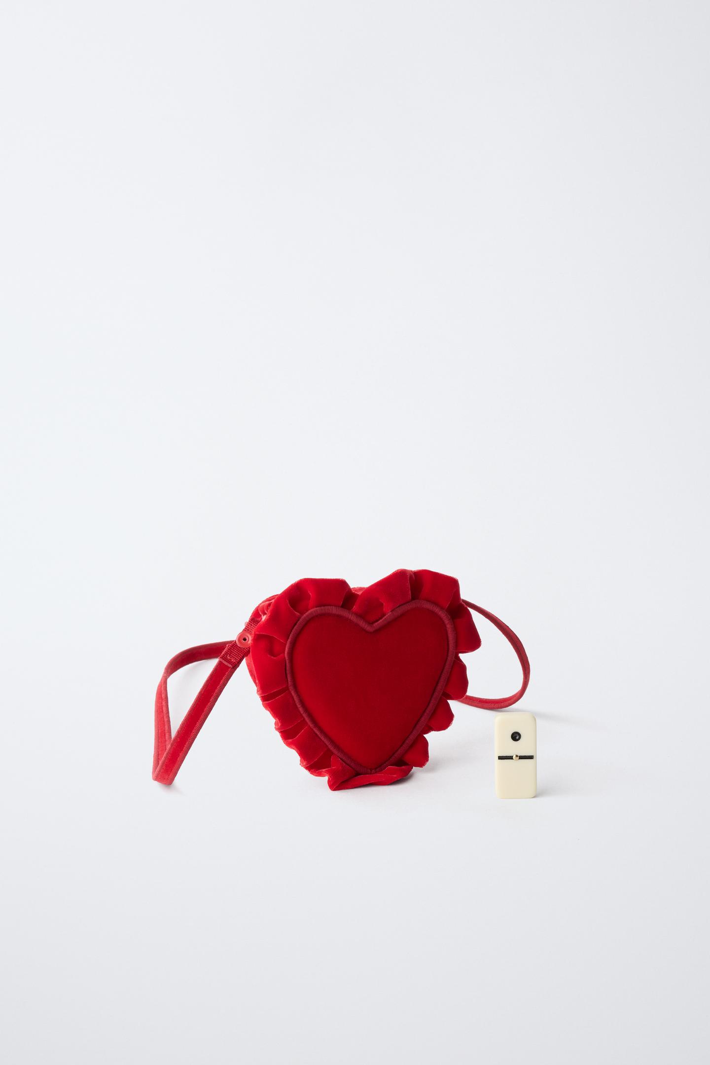 Детская сумка Zara Heart Crossbody, цвет: Красный — фото 6