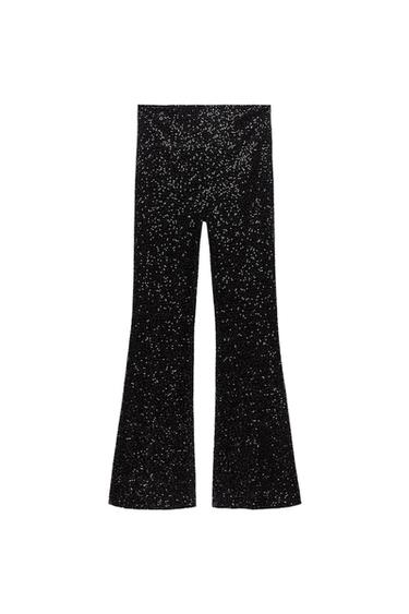 FLARED SEQUIN PANTS