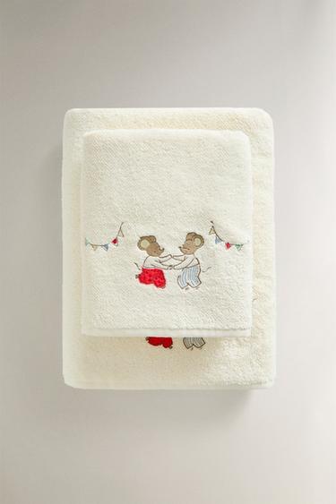 KINDERHANDTUCH MIT MÄUSEN - Hellbeige von Zara - Bild 0