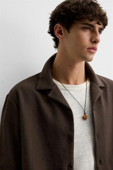 TEXTURED SHIRT - Brown by Zara - Image 5