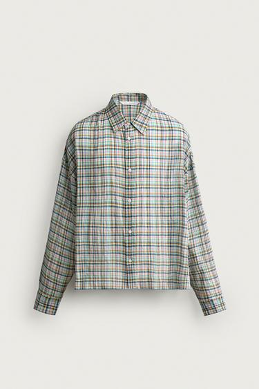 CHEMISE RELAXED FIT À CARREAUX - Multicolore de Zara