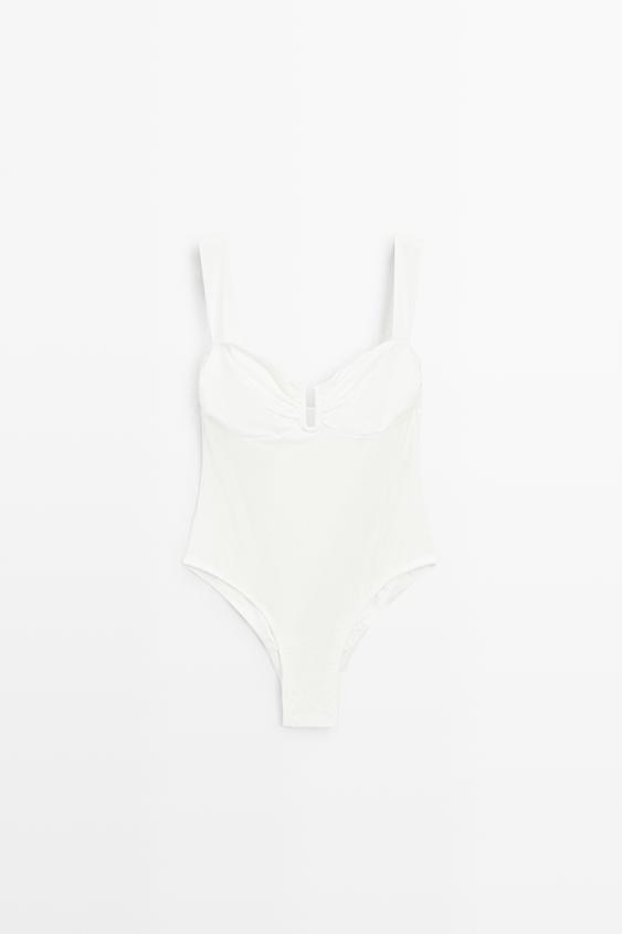 Swimsuit with gathered detail from Zara - $130