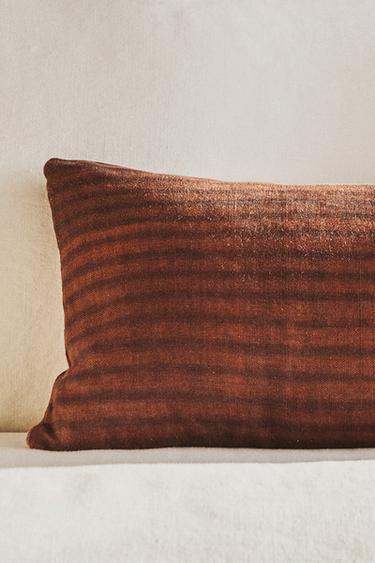 STRIPED CUSHION COVER - Brown by Zara - Image 5