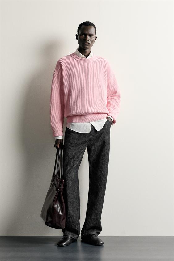 SUÉTER RELAX FIT CHENILLA - Rosa de Zara - Imagen 0