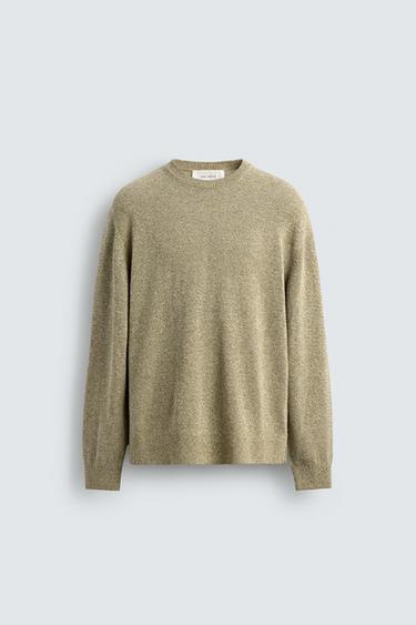 JERSEY TORZAL MEZCLA ALGODÓN - pistacho de Zara