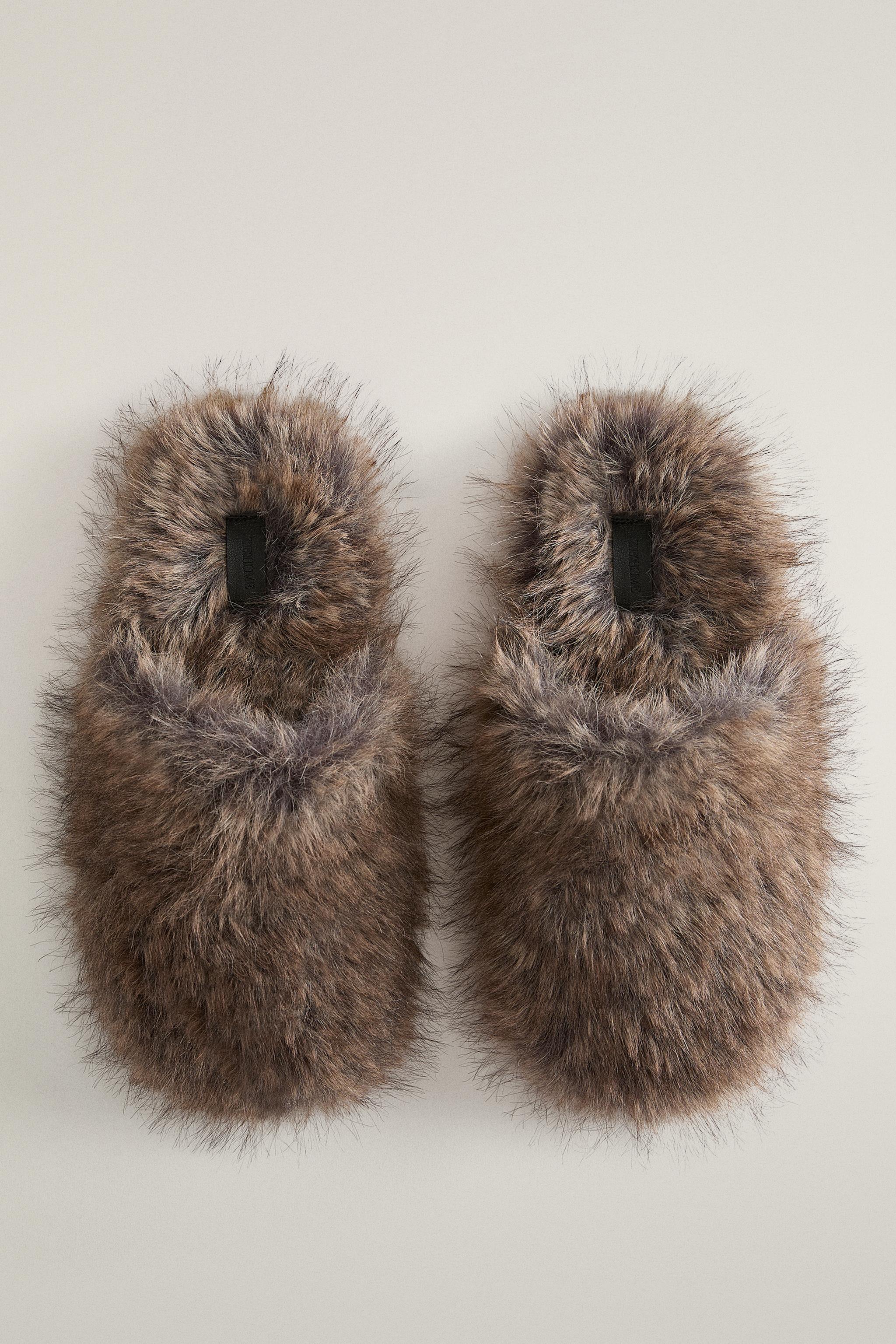 MARLED FAUX FUR SLIPPERS