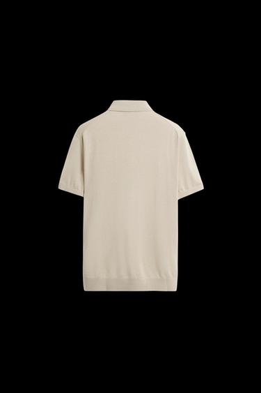 KNIT COTTON - SILK POLO SHIRT - camel by Zara