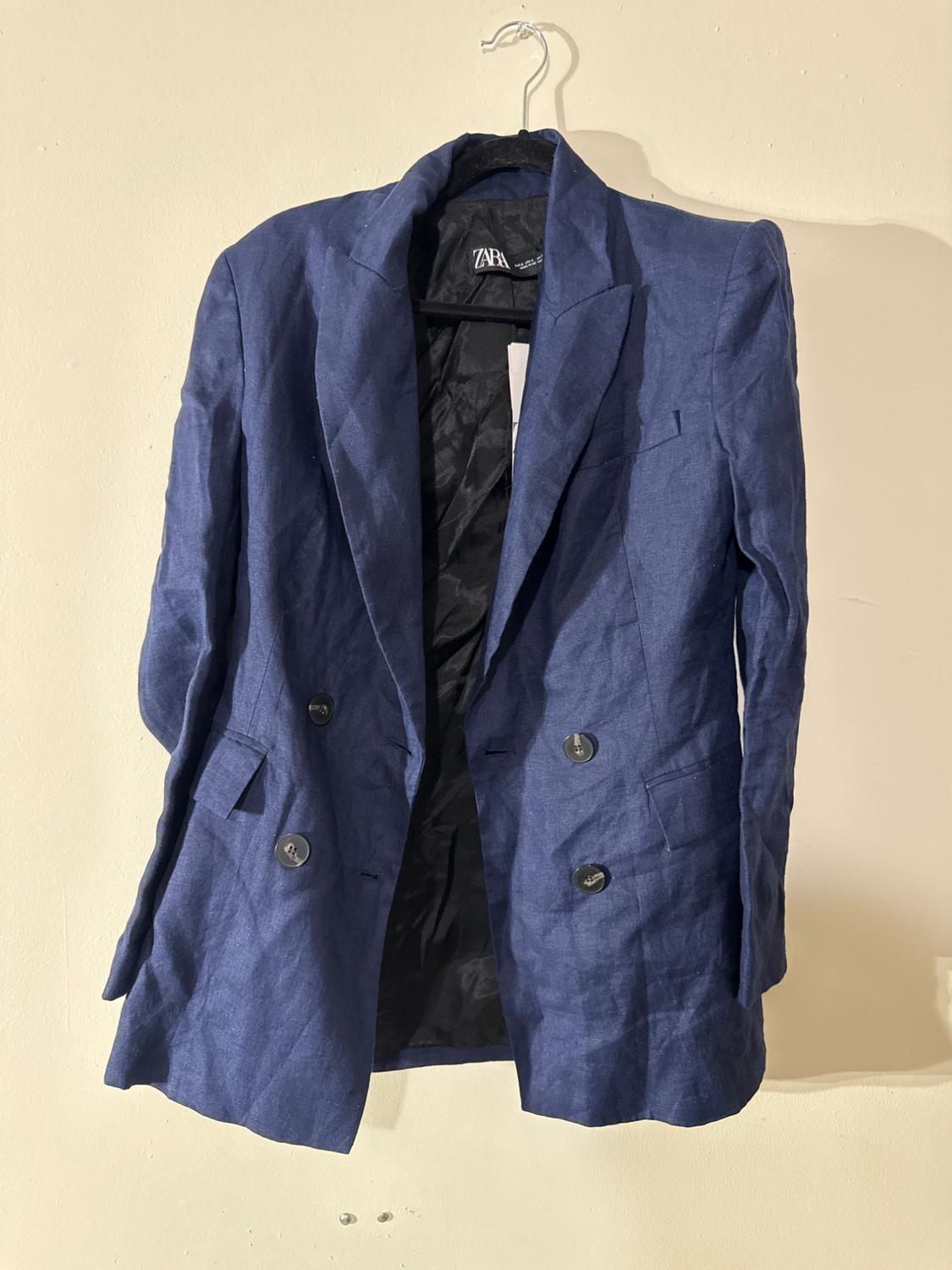 CROSSED LINEN BLAZER - Image 4