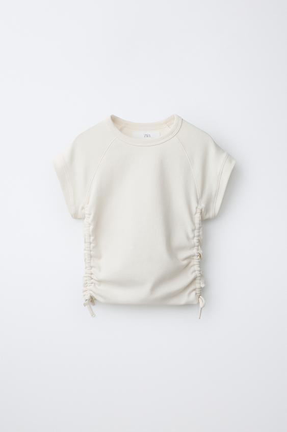 CAMISETA FRUNCES - Crudo de Zara - Imagen 0
