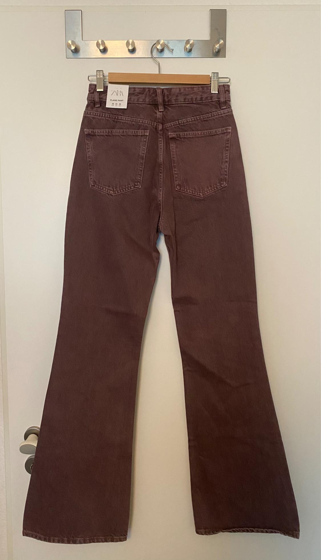 FLARED FULL-LENGTH COLOURED JEANS - Image 7