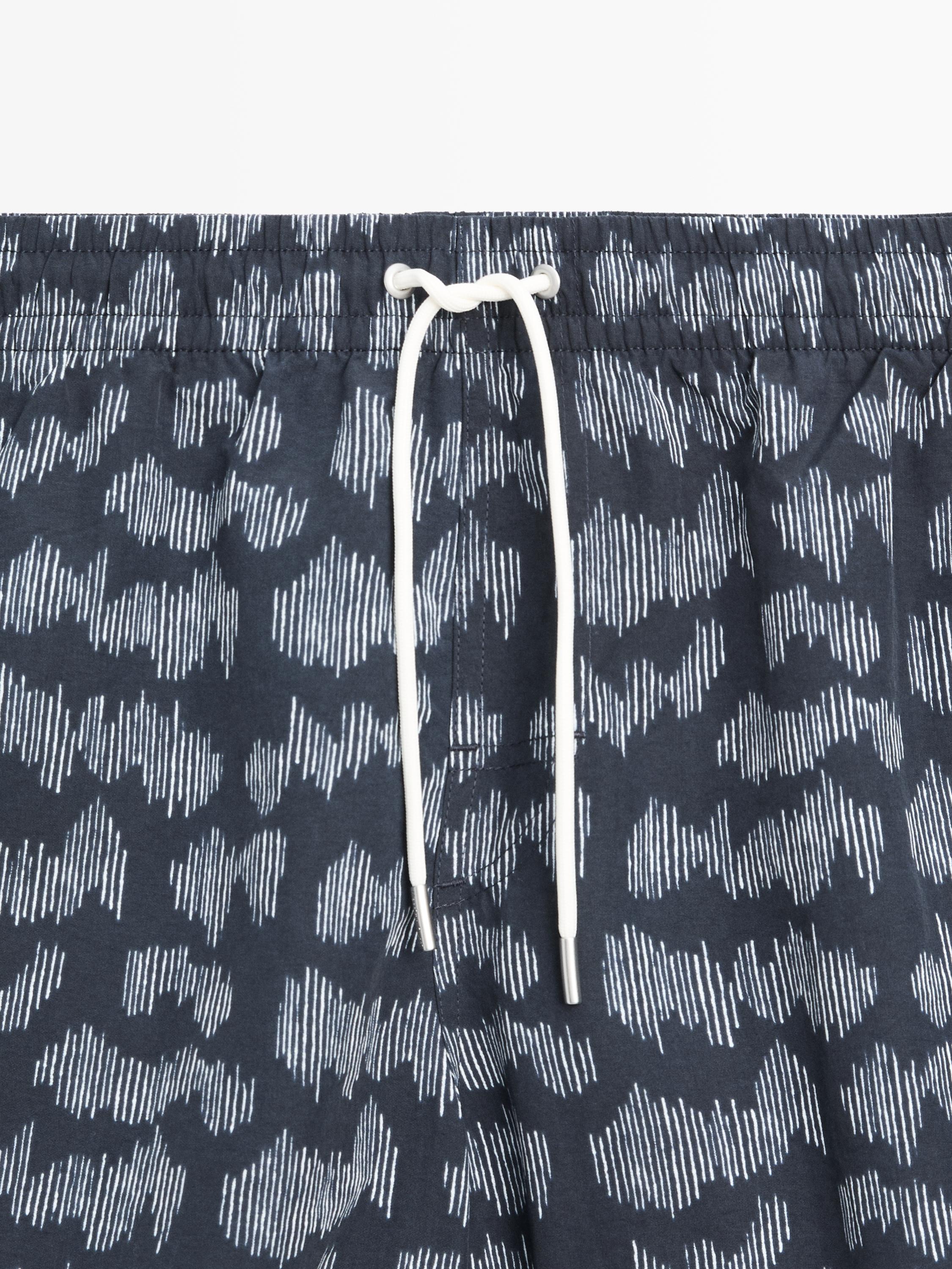 Printed swimming trunks