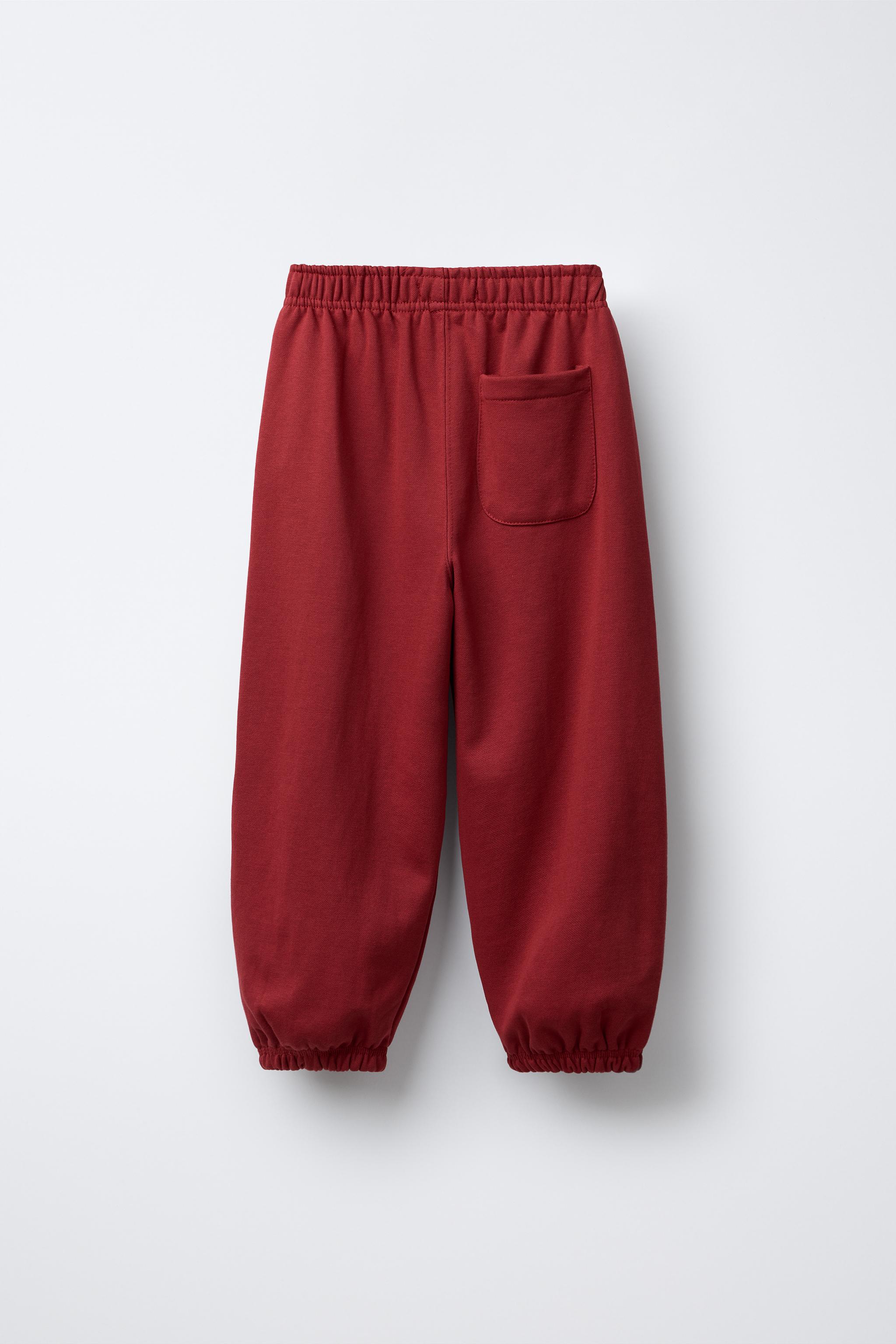 STOPPER FLEECE JOGGER PANTS - Red | ZARA United States