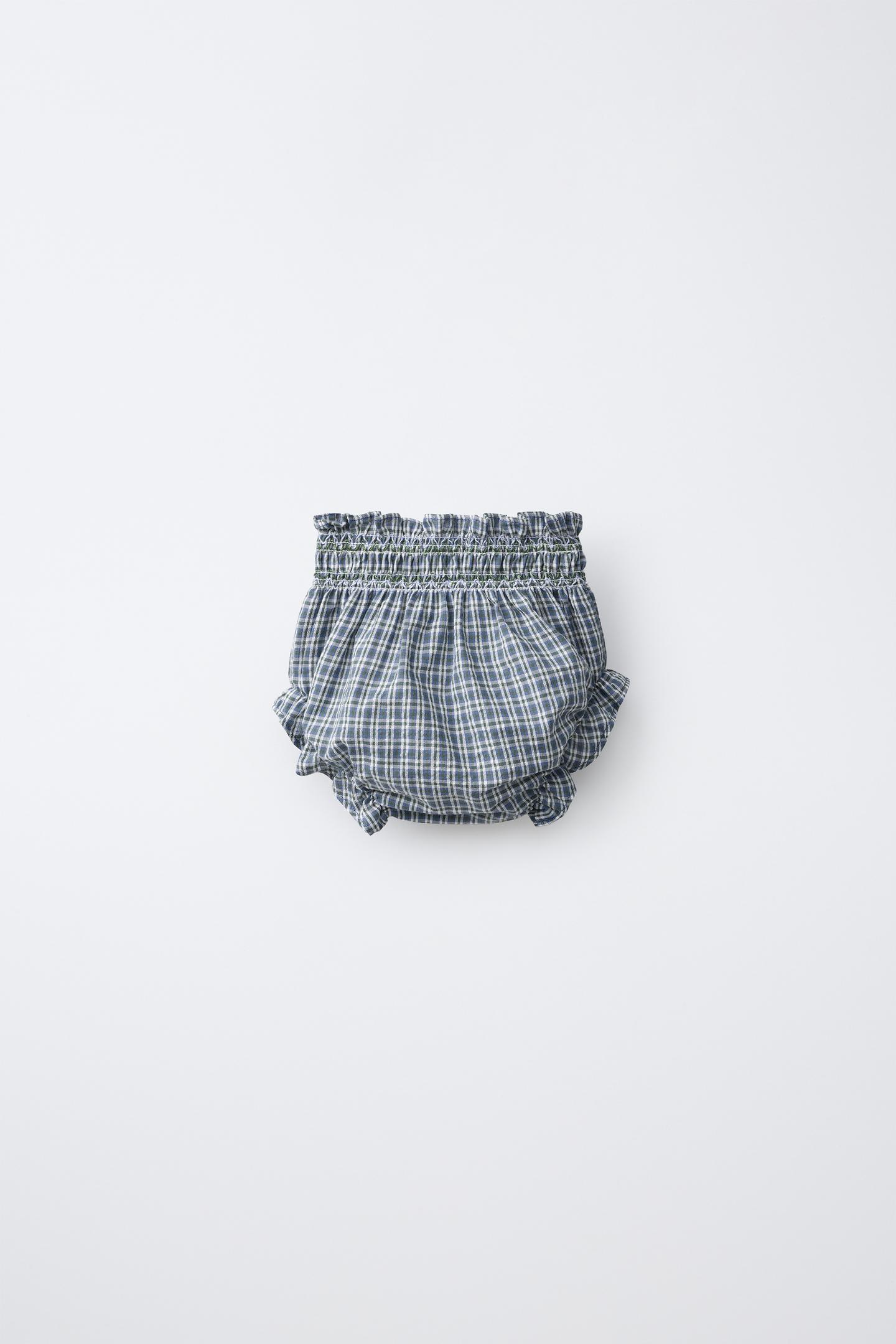 Трусы-брифы Plaid для детей — Zara, цвет: Зелёный / Синий — фото 2