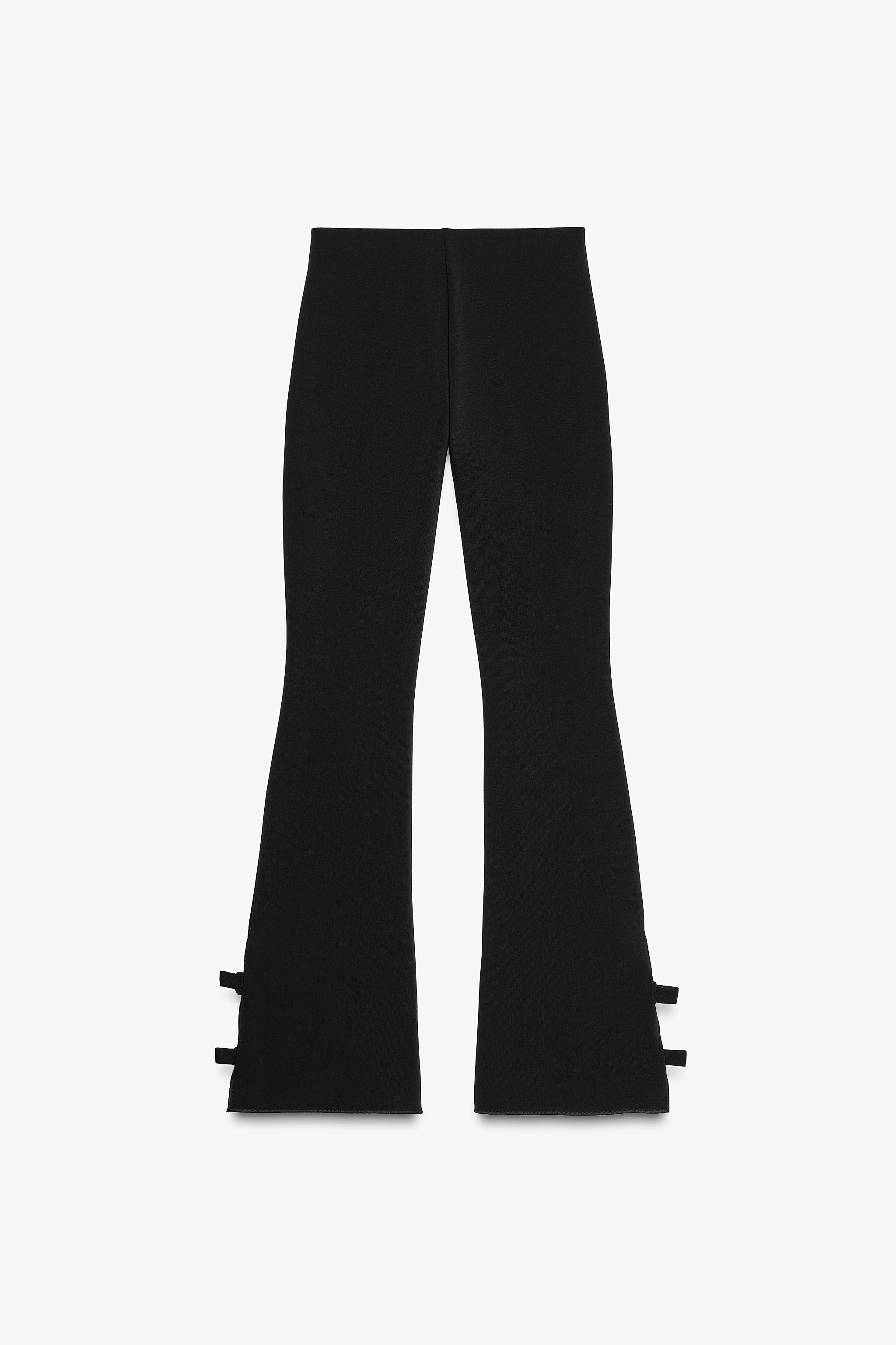 ストレッチFLAREドローストリングレギンス - ブラック | ZARA