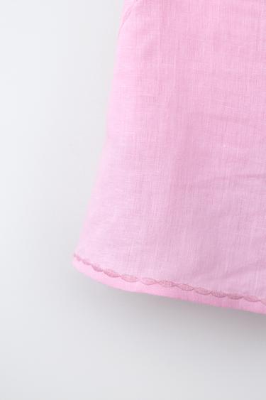 100% LINEN BERMUDA SHORTS - Pink by Zara - Image 3