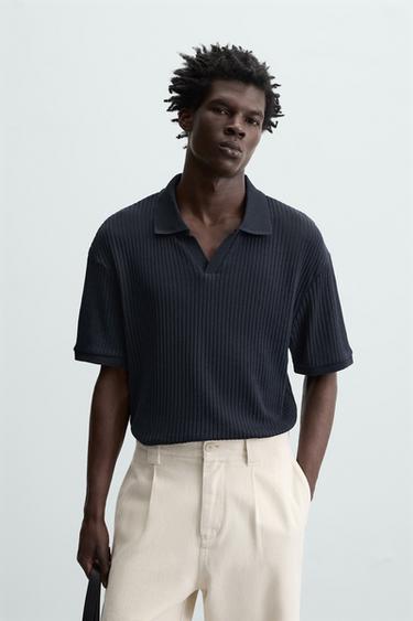 POLO CANALÉ CALADOS - Marino de Zara