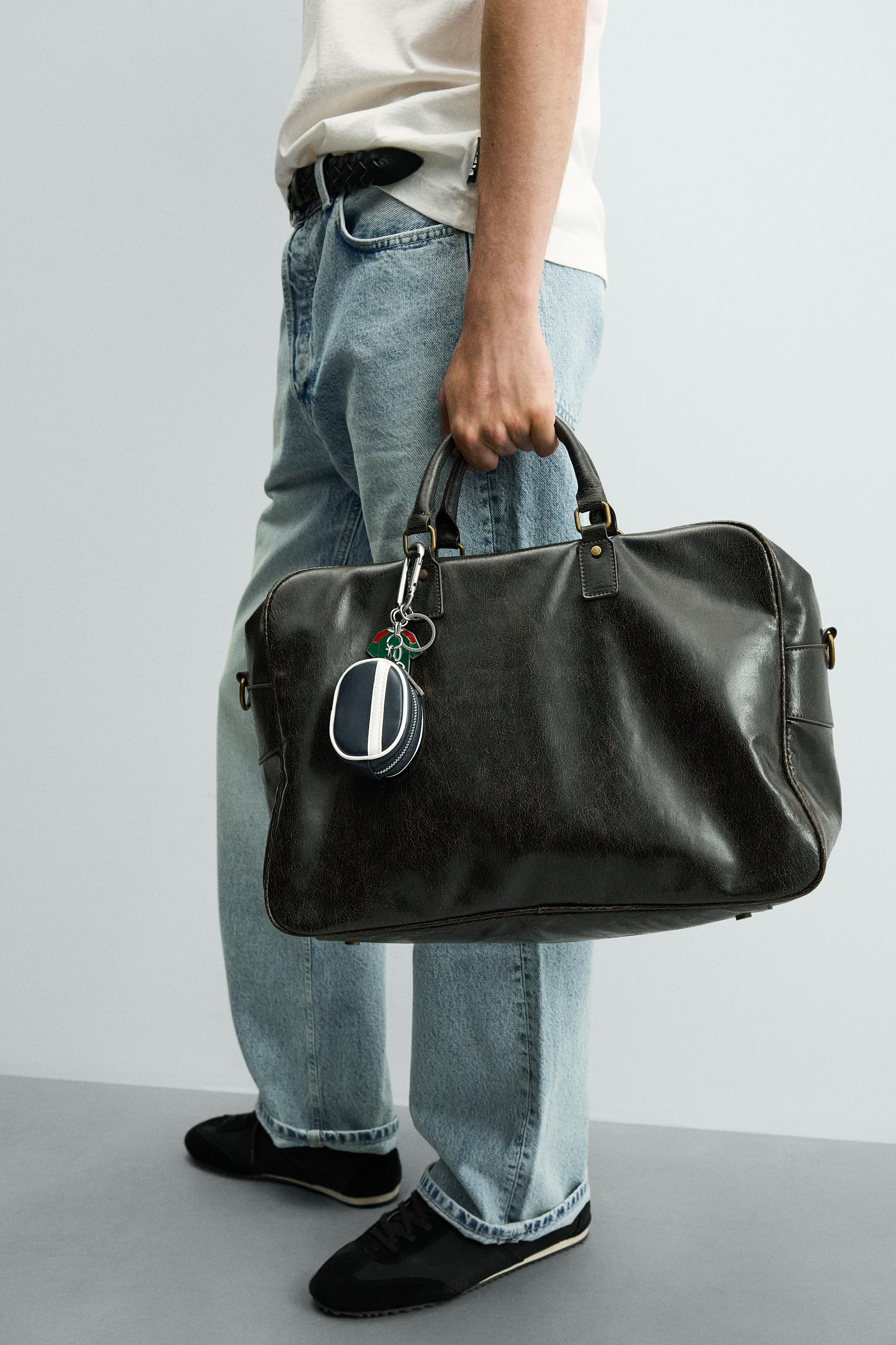 Мужские сумки Zara CRACKLED DUFFEL — фото 3