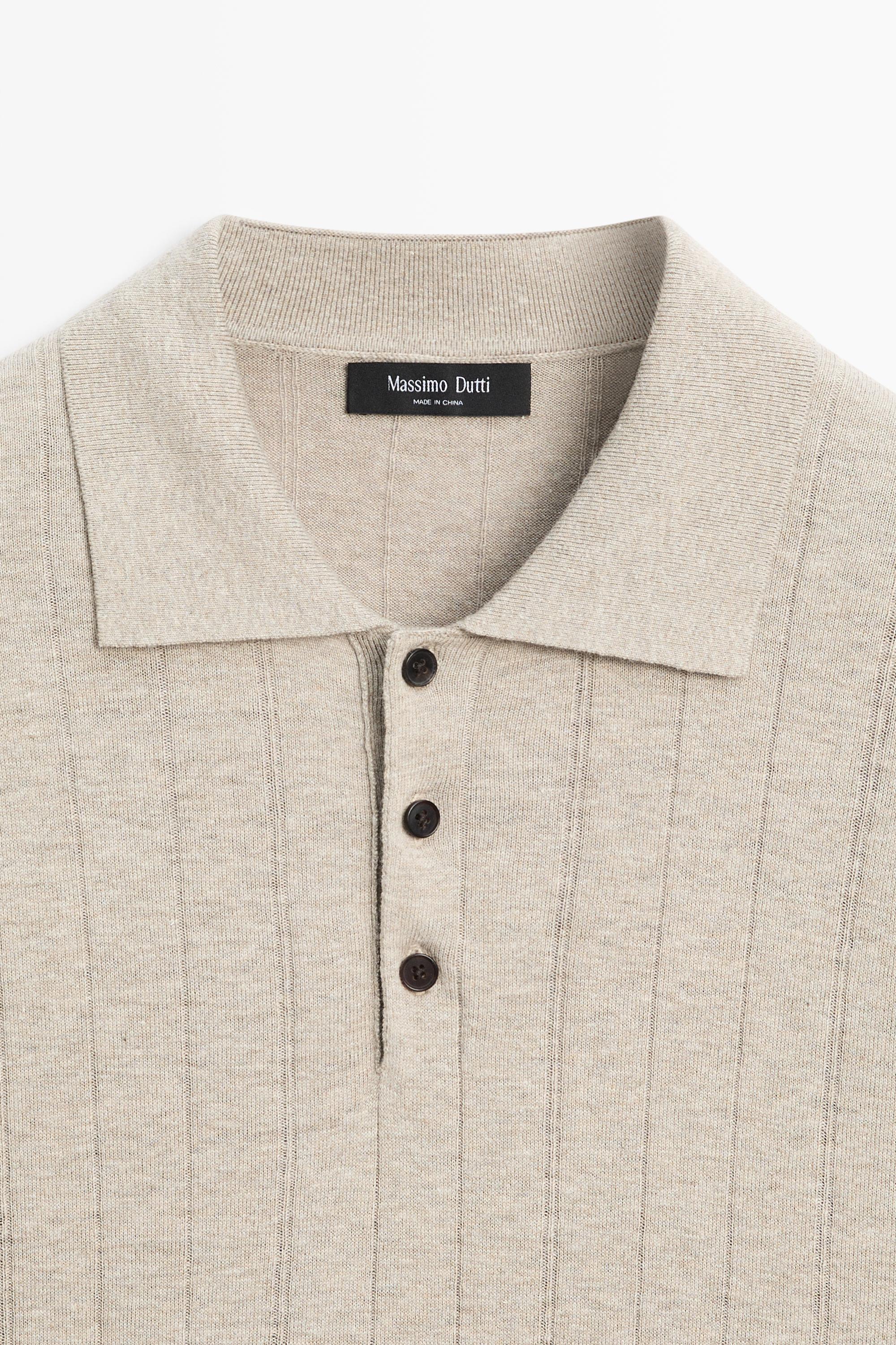 Polo à manches courtes en maille avec coton