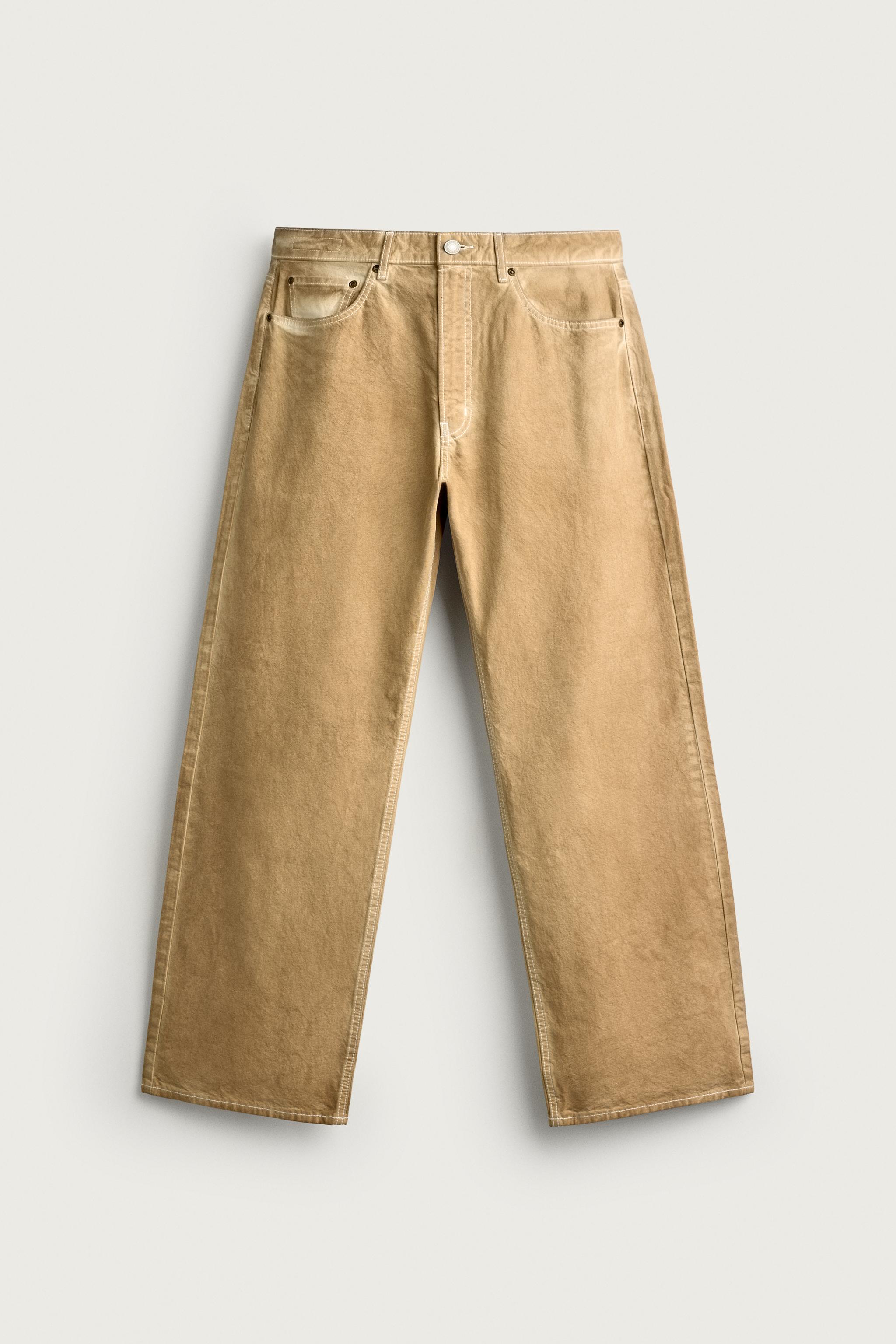 Мужские джинсы Zara IRREGULAR WASH LOOSE FIT JEANS — фото 7