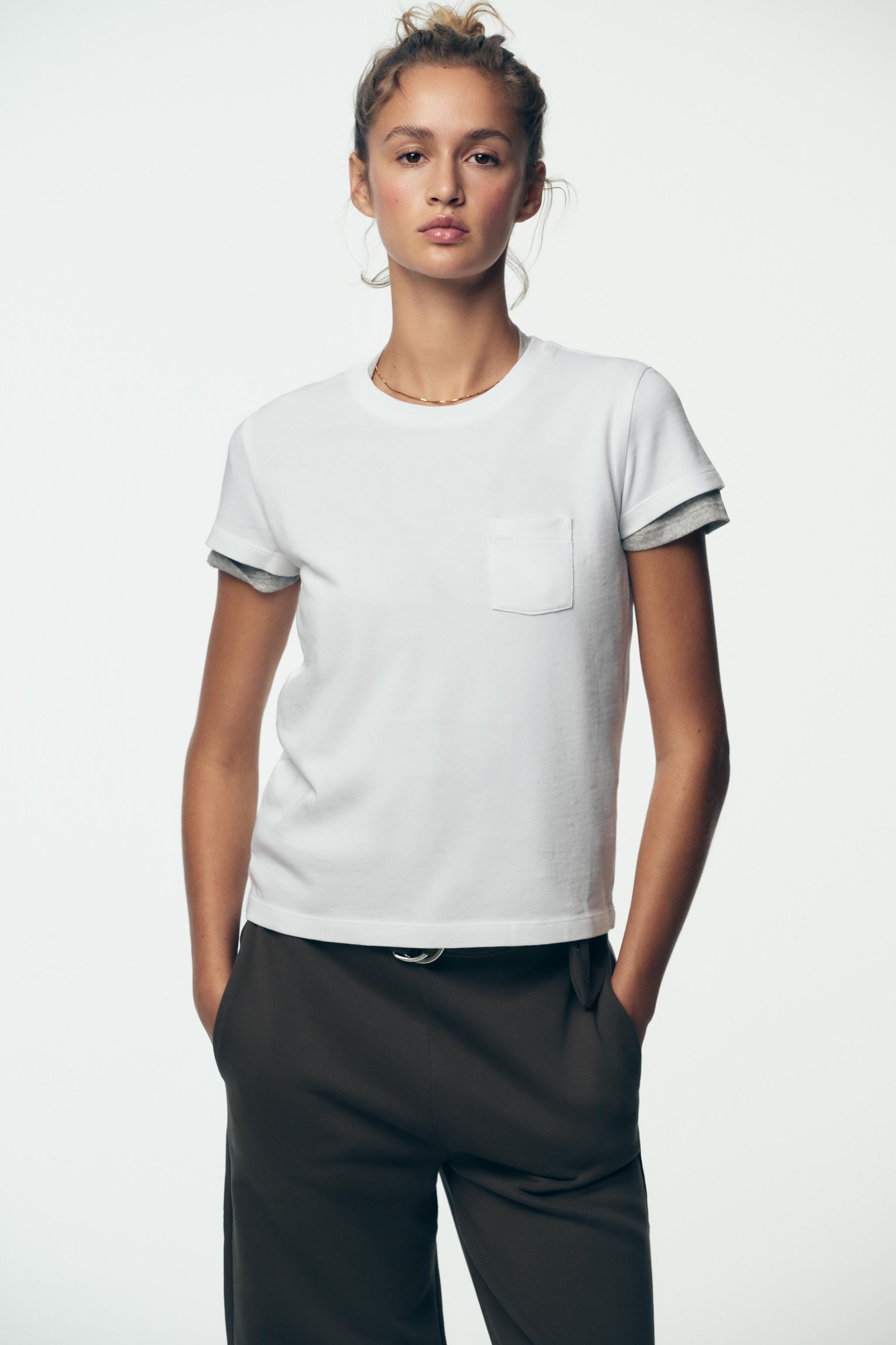 WASHED POCKET T-SHIRT - White | ZARA Canada