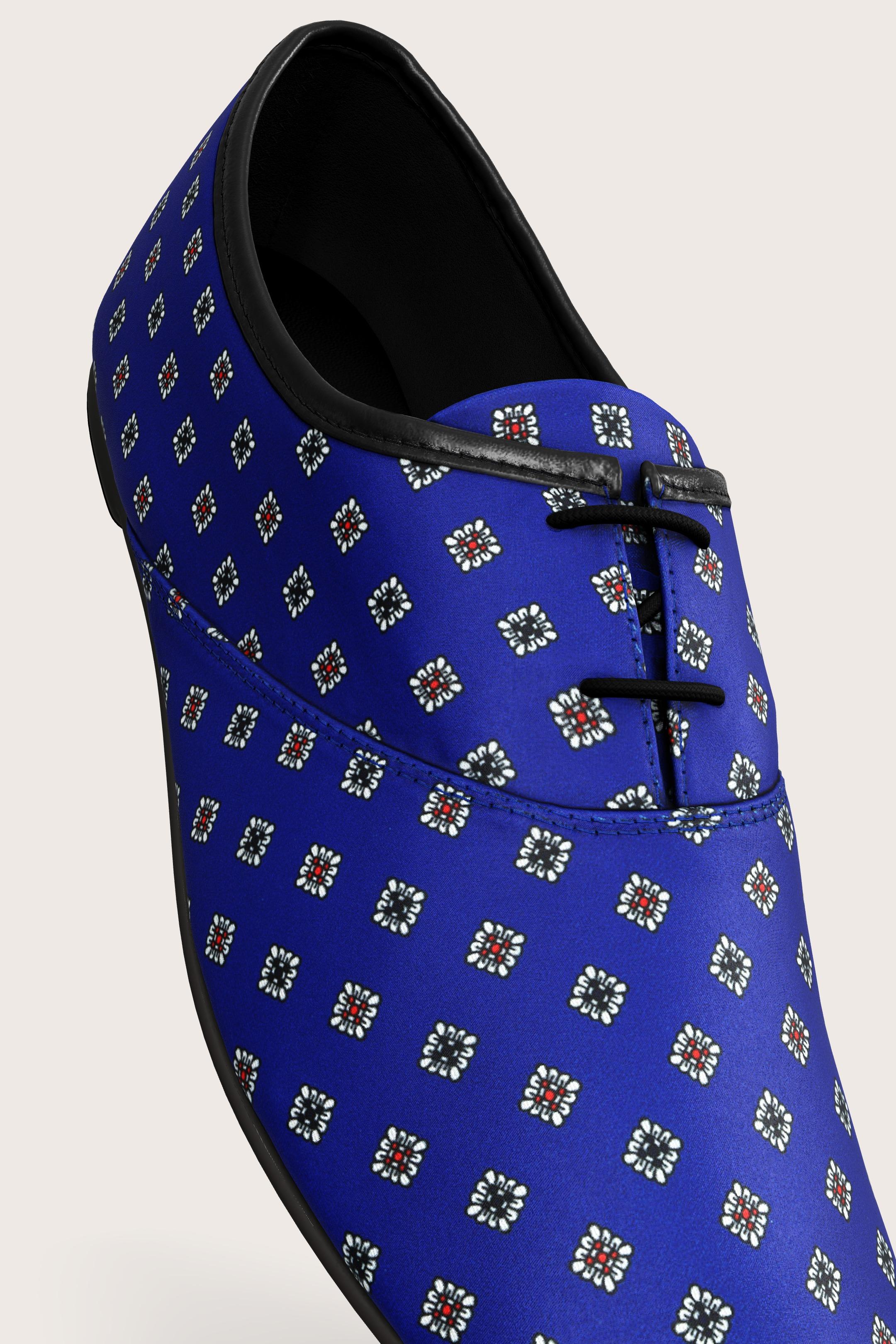 Zara LIMITED EDITION PRINTED BLUCHER SHOES - Bluish