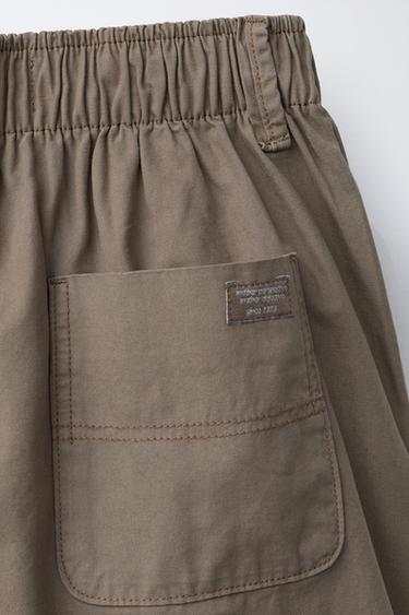 SHORT BALLON ÉLASTIQUES - Marron / Taupe de Zara - Image 3