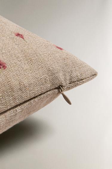 HOUSSE DE COUSSIN FLEURS - Beige clair de Zara - Image 4