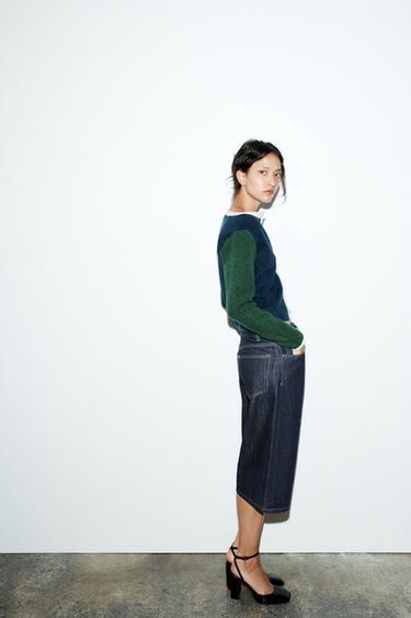 GILET EN MAILLE COLOR BLOCK - unique de Zara - Image 2