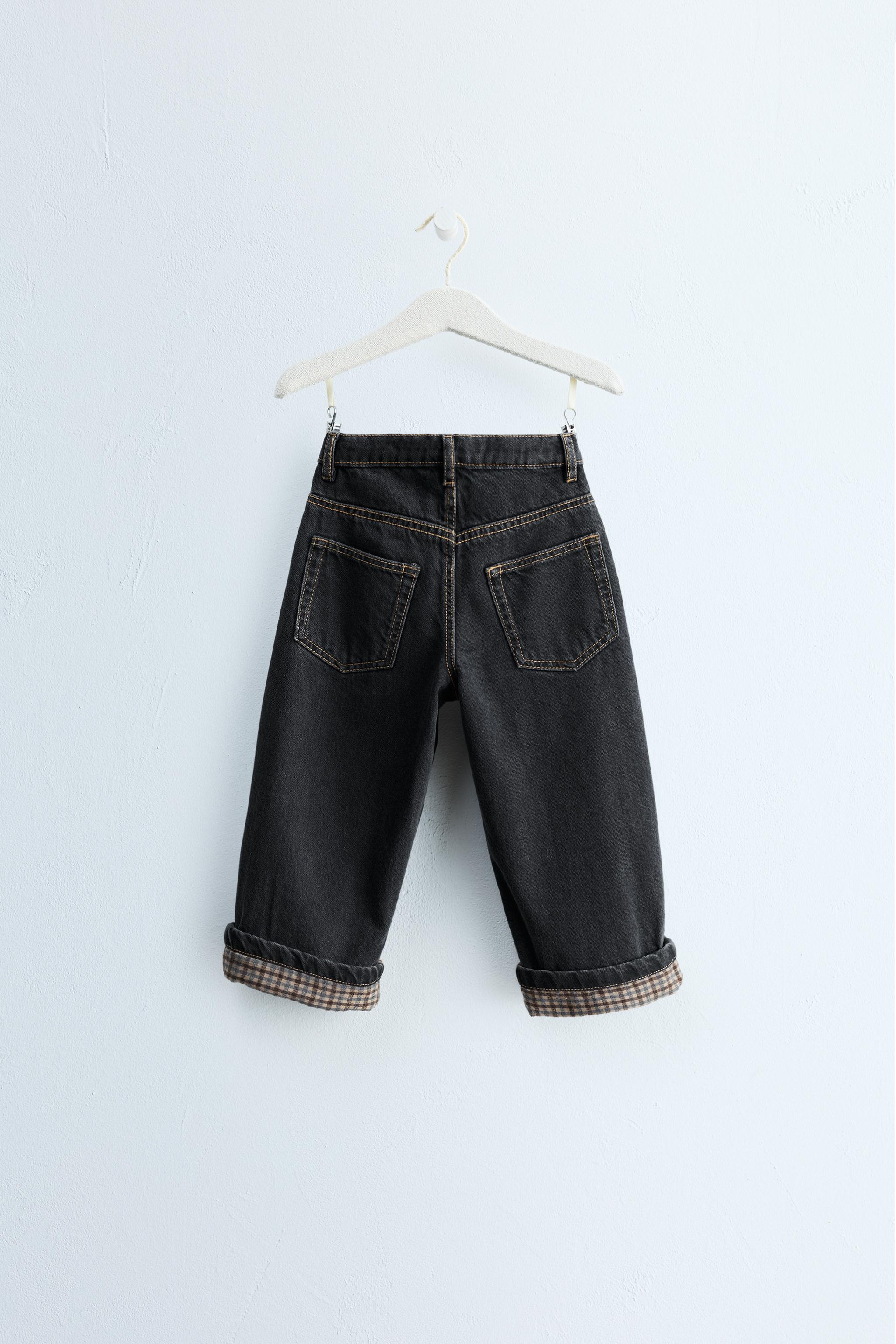 Zara Timeless - Straight Plaid Jeans