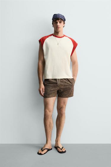 Zara COLORBLOCK TANK TOP - Ecru - Image 0