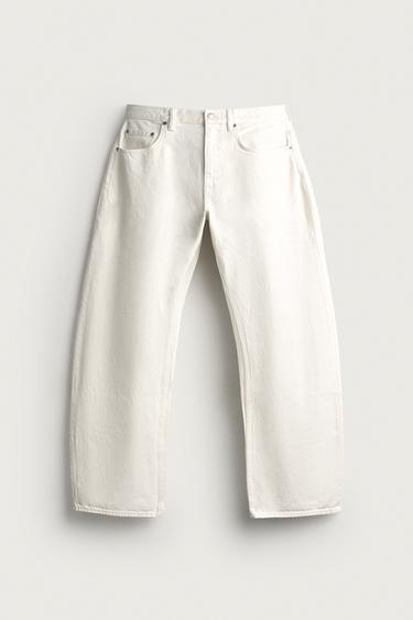 BALLOON FIT JEANS - Oyster-white by Zara
