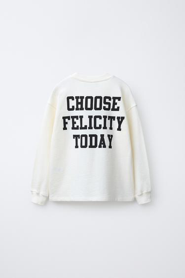 NUMBER AND SLOGAN PRINT T-SHIRT - Ecru by Zara - Image 1