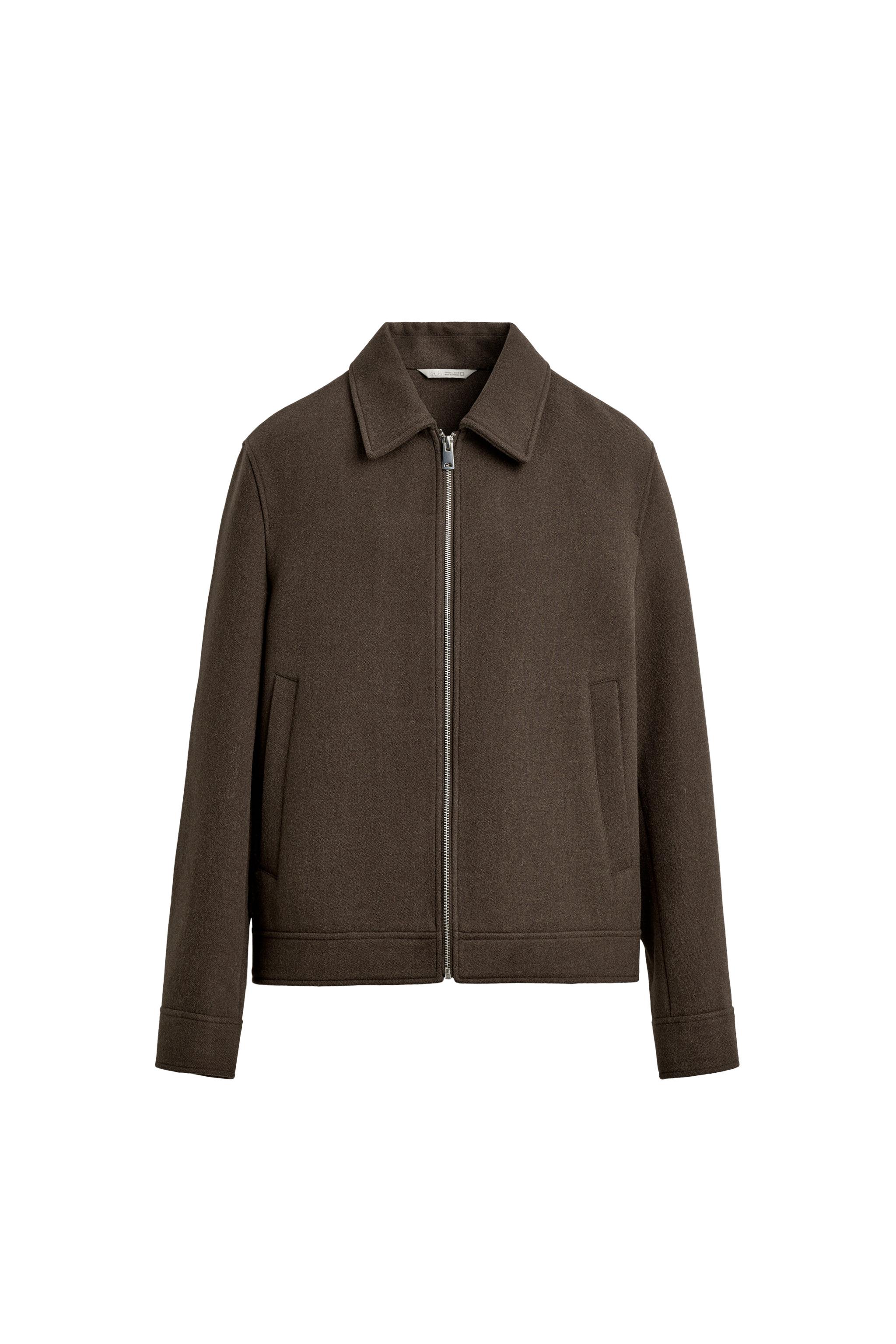 ジップアップジャケット - ブラウン | ZARA Japan / 日本