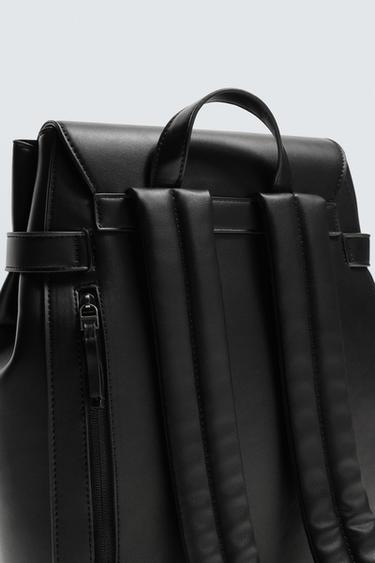 Zara FLAP BACKPACK - Black