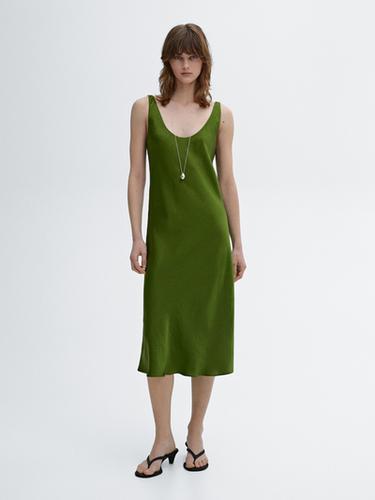 Zara Satin camisole midi dress - Green - Image 0