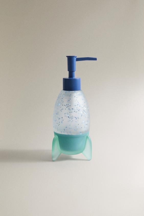 PORTA-SABONETE LÍQUIDO INFANTIL NAVE ESPACIAL - Azul da Zara - Imagem 0