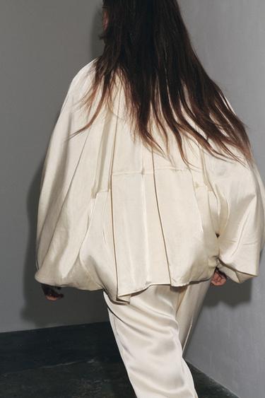 جاكيت بومبر منفوخ ZW COLLECTION - خَام الخاص بـ Zara