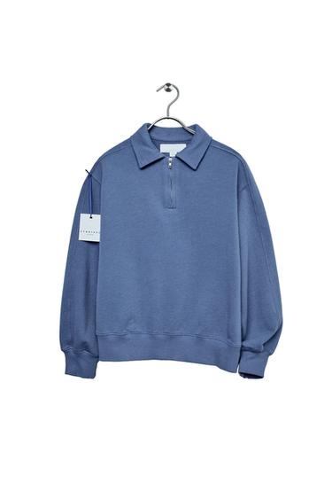 STORIESZ - SUDADERA POLO FELPA CREMALLERA - Azul / Acero de Zara