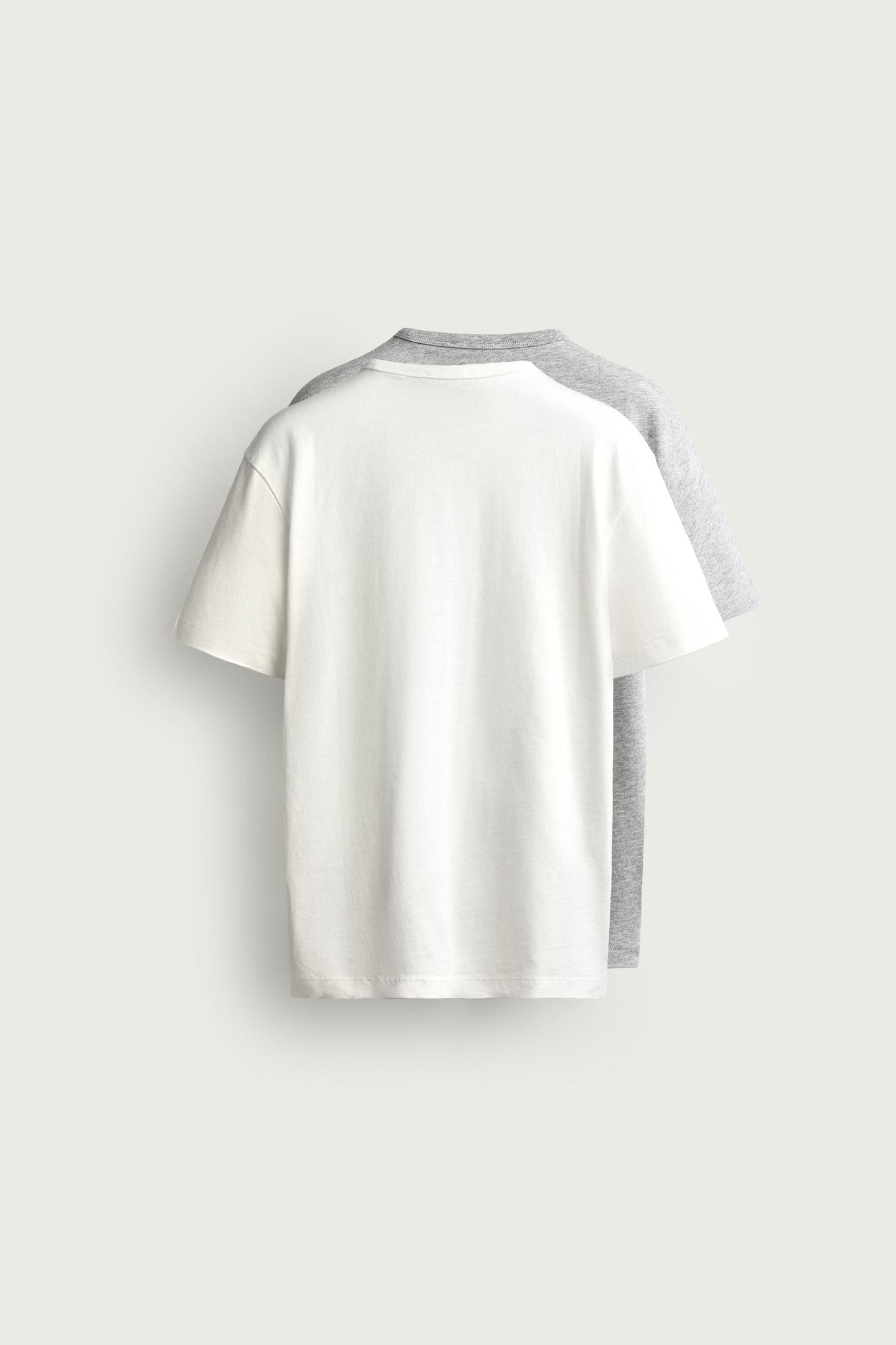 Мужские футболки Zara Fruit OF the Loom™ Embroidered 2-PACK, цвет: Белый — фото 3